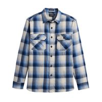 Men's Pendleton Plaid Burnside Cotton Flannel Shirt - Blue/Ecru