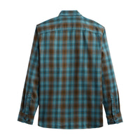 Pendleton Men’s Plaid Burnside Cotton Flannel Shirt - Sea Blue Multi