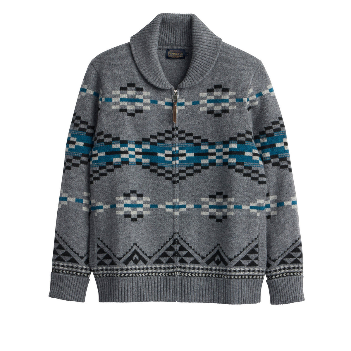Men's Pendleton Lost Trail Lambswool Zip Cardigan