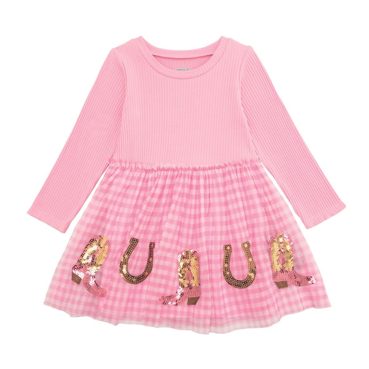 Kids Western Pink Tutu Dress