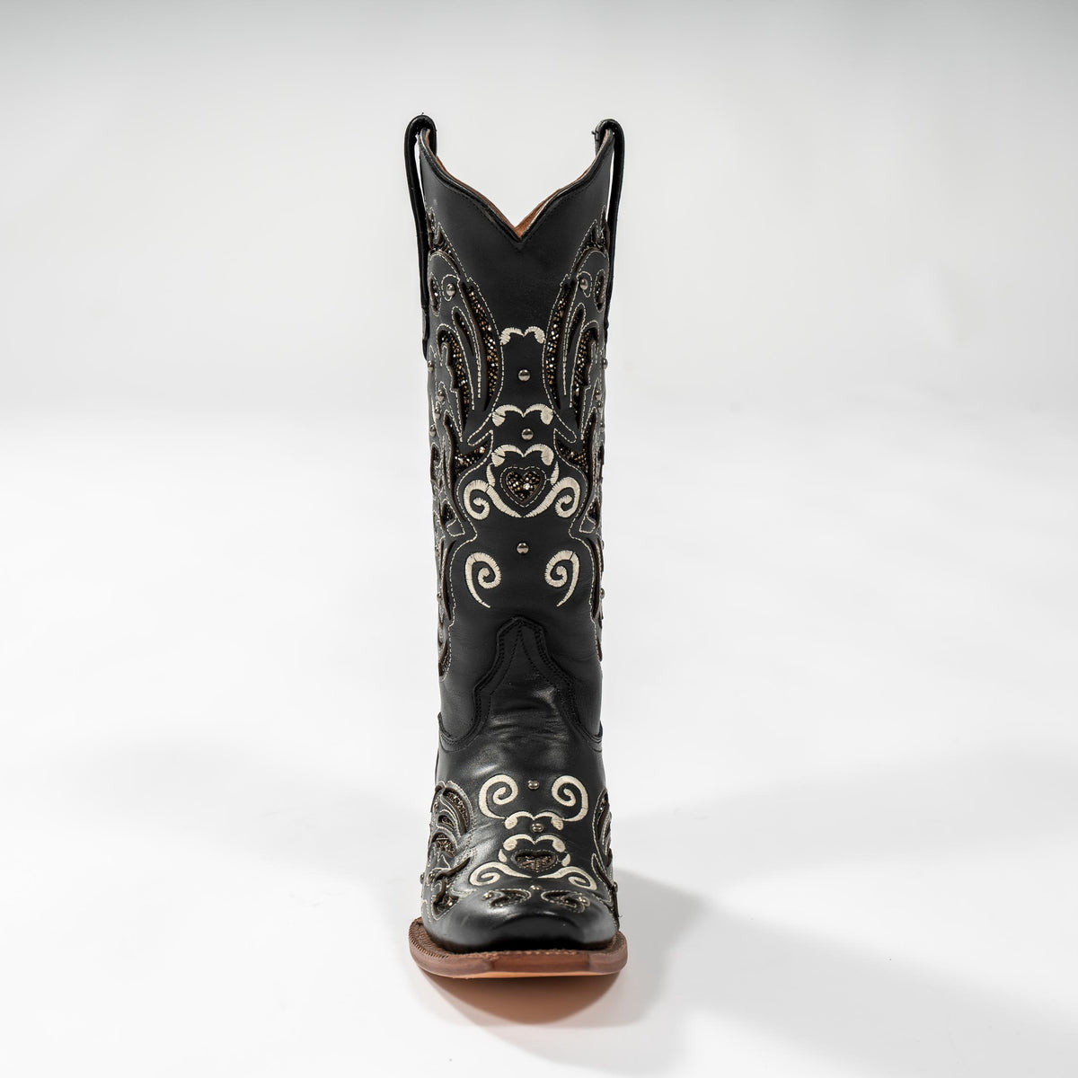 Tanner Mark Boot Venice Black, midnight black  with silver shimmer inlay front