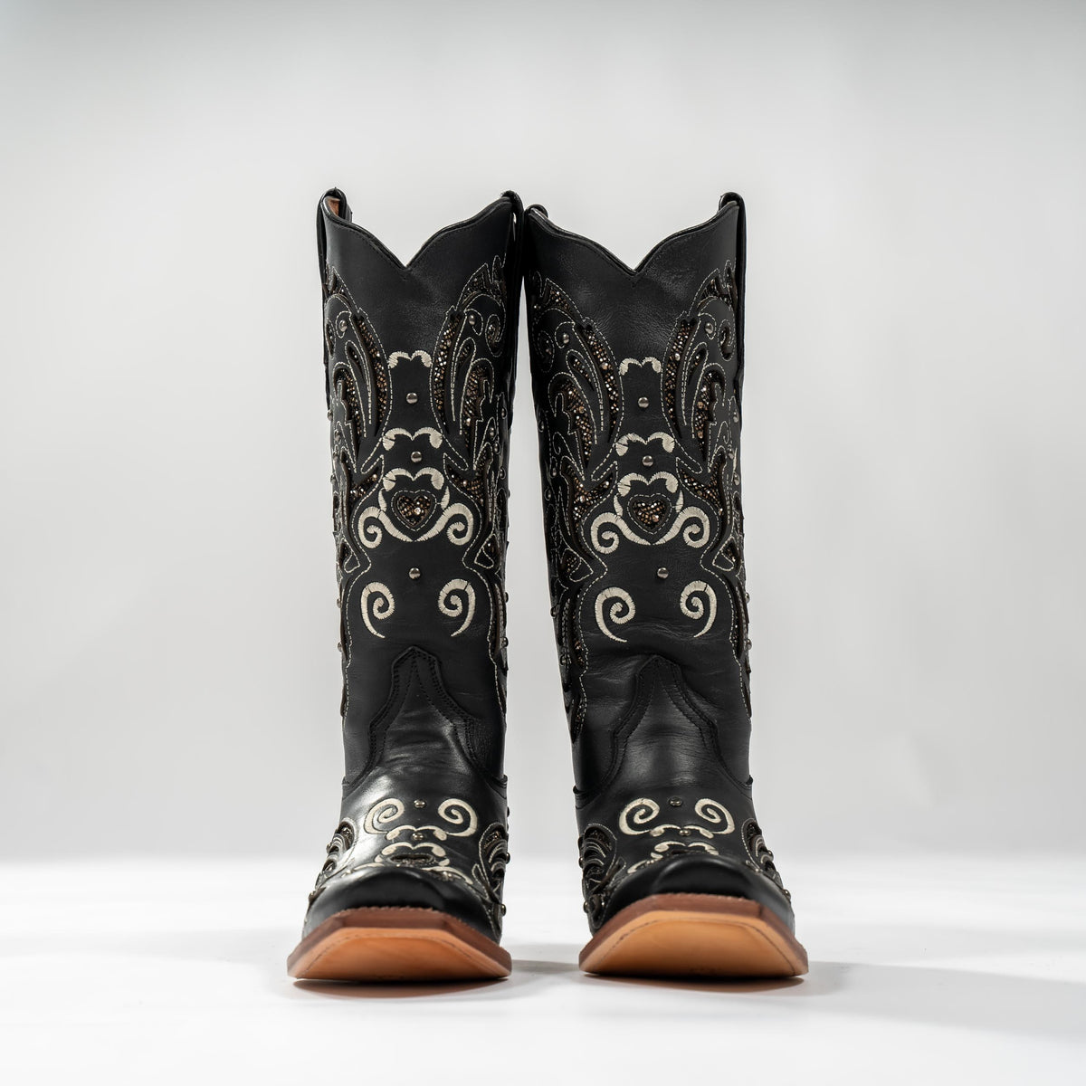 Tanner Mark Boot Venice Black - Midnight Black with Silver Shimmer Inlay